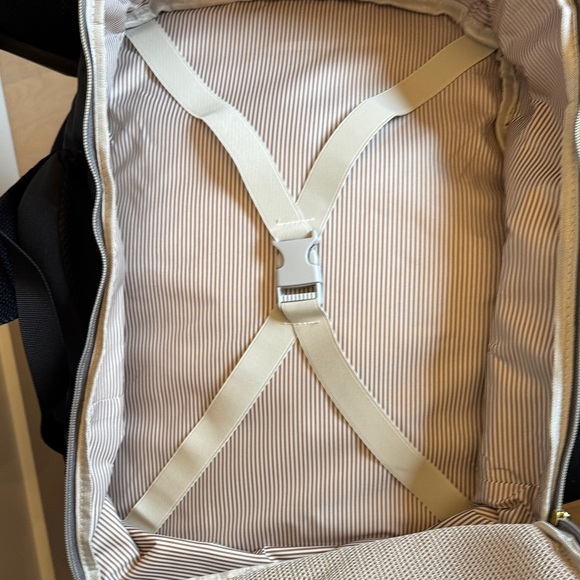 Women's Black Travel 4 Piece Backpack Set with Gold Accents - Picture 7 of 16